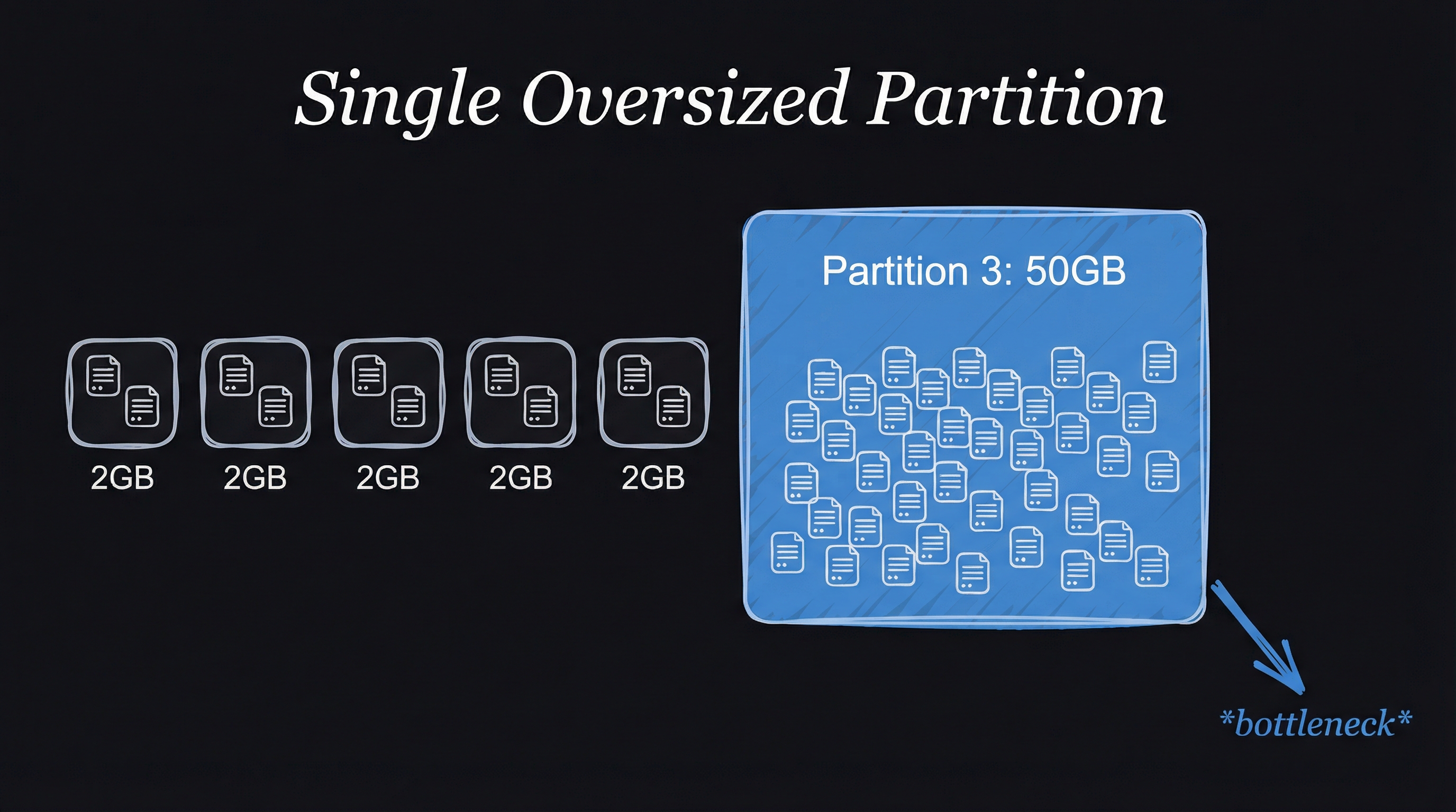 Spark defaults to creating a single partition per file